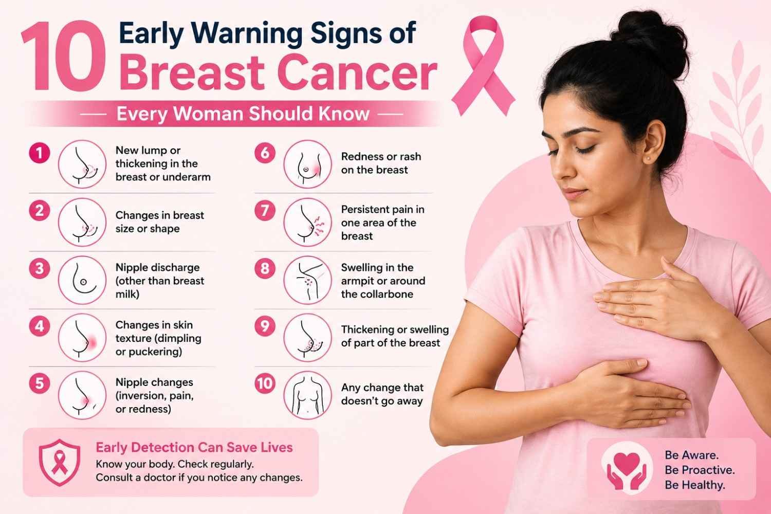 10 Early Warning Signs of Breast Cancer Every Woman Should Know