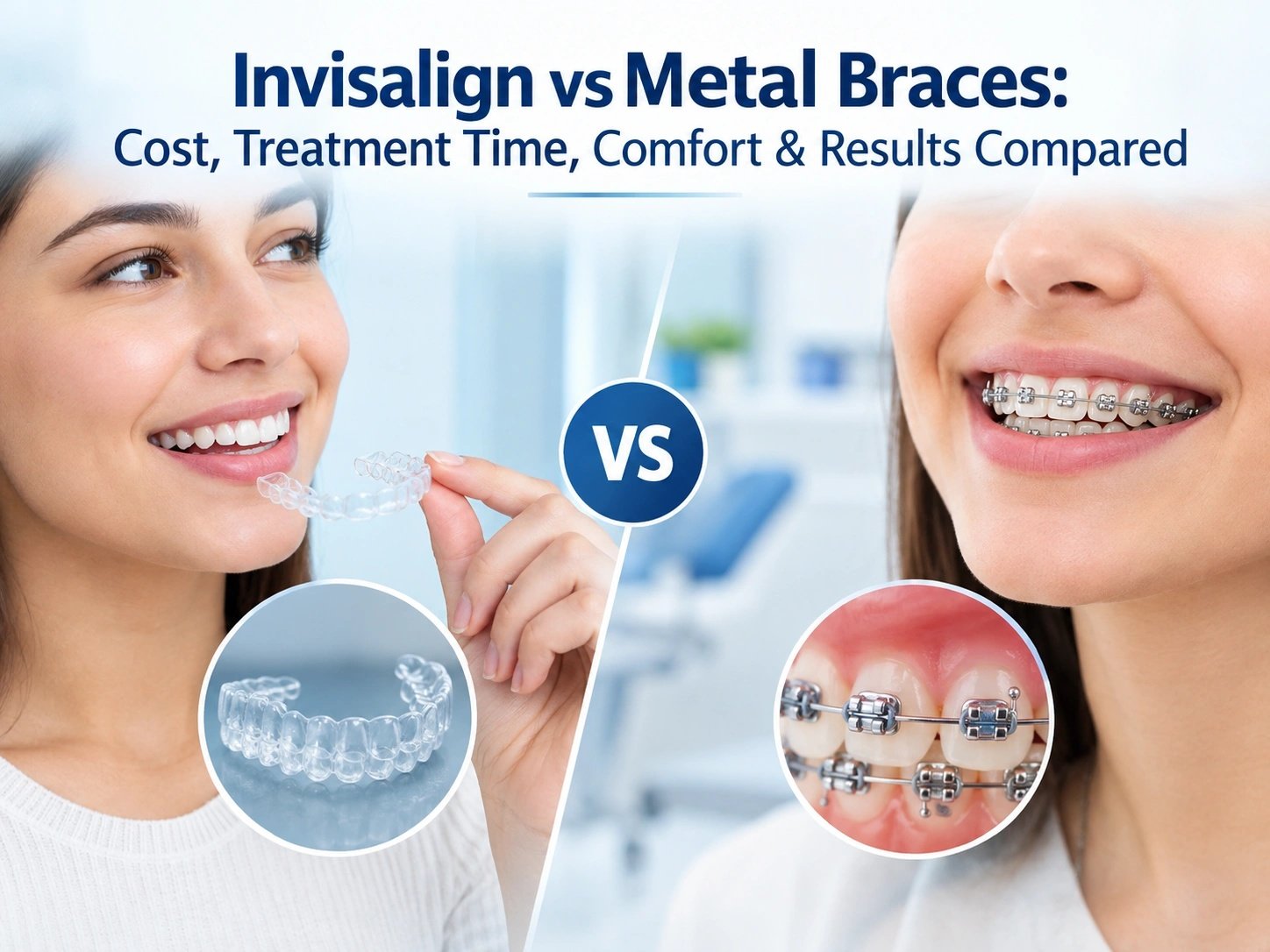 Invisalign vs Metal Braces: Cost, Treatment Time, Comfort & Results Compared